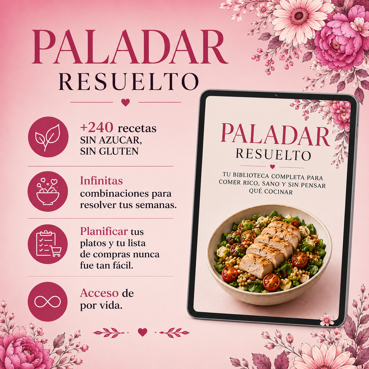 COLECCIÓN PALADAR RESUELTO: ALIMENTACIÓN S/AZÚCAR S/GLUTEN + PLANIFICADOR SEMANAL INTERACTIVO